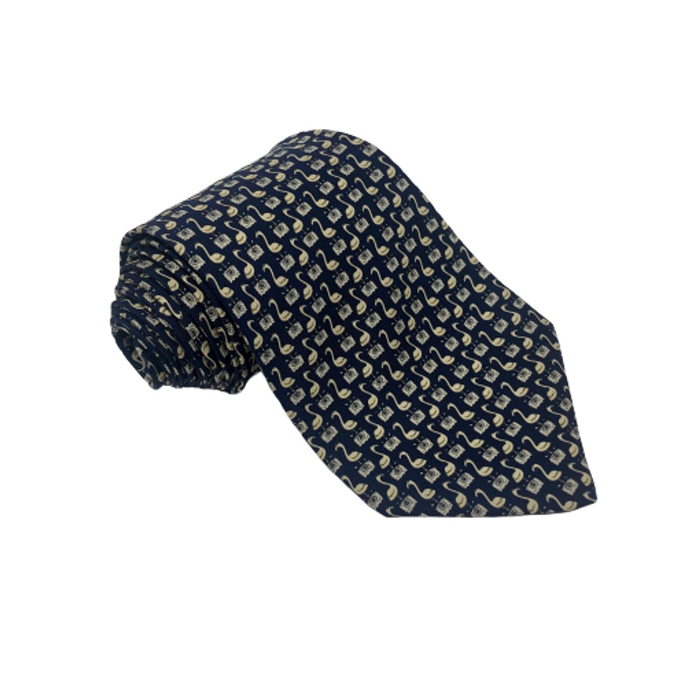 Salvatore Ferragamo Navy Flamingo Tie